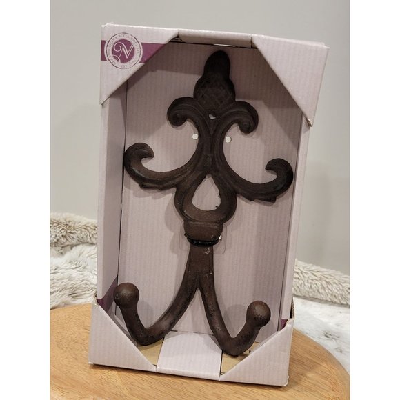 Antique Style Rustic Fleur De Lis Coat Hook, hat hook, towel hook - Picture 8 of 8